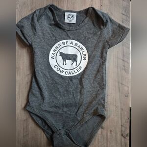 Cowboy Gray Kids One Piece Western